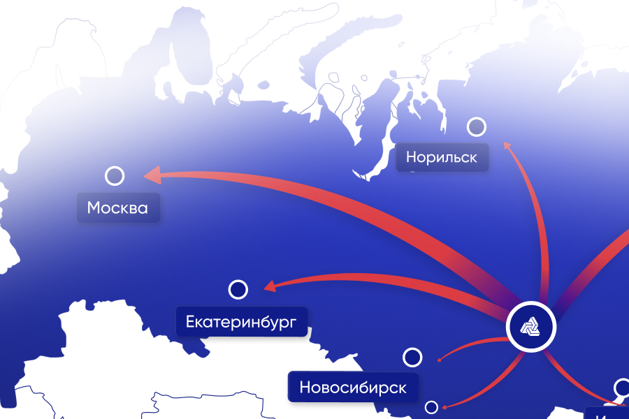 Карта доставки по России и СНГ